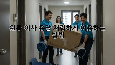 원룸 이사, 용달 저렴하게 이용하는 방법